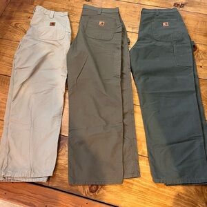 Carhartt Men's Leather Patch Work Pants.